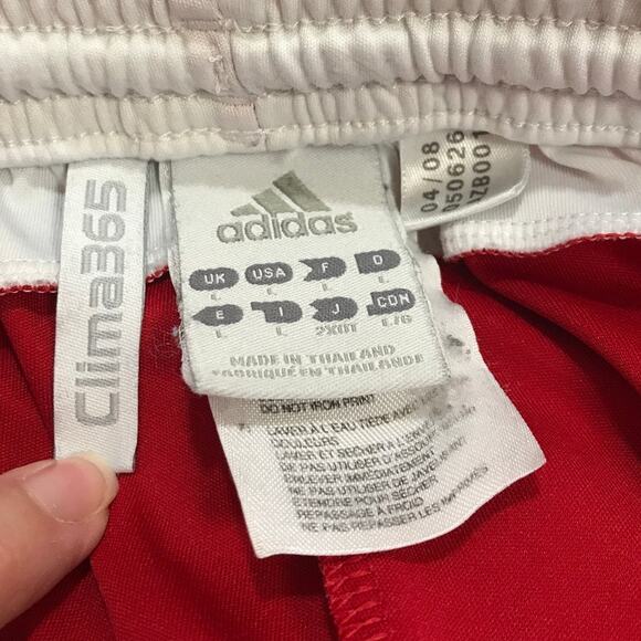 Adidas Clima365 Red Elastic Drawstring Men Shorts L - Picture 3 of 8